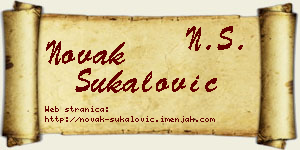 Novak Šukalović vizit kartica